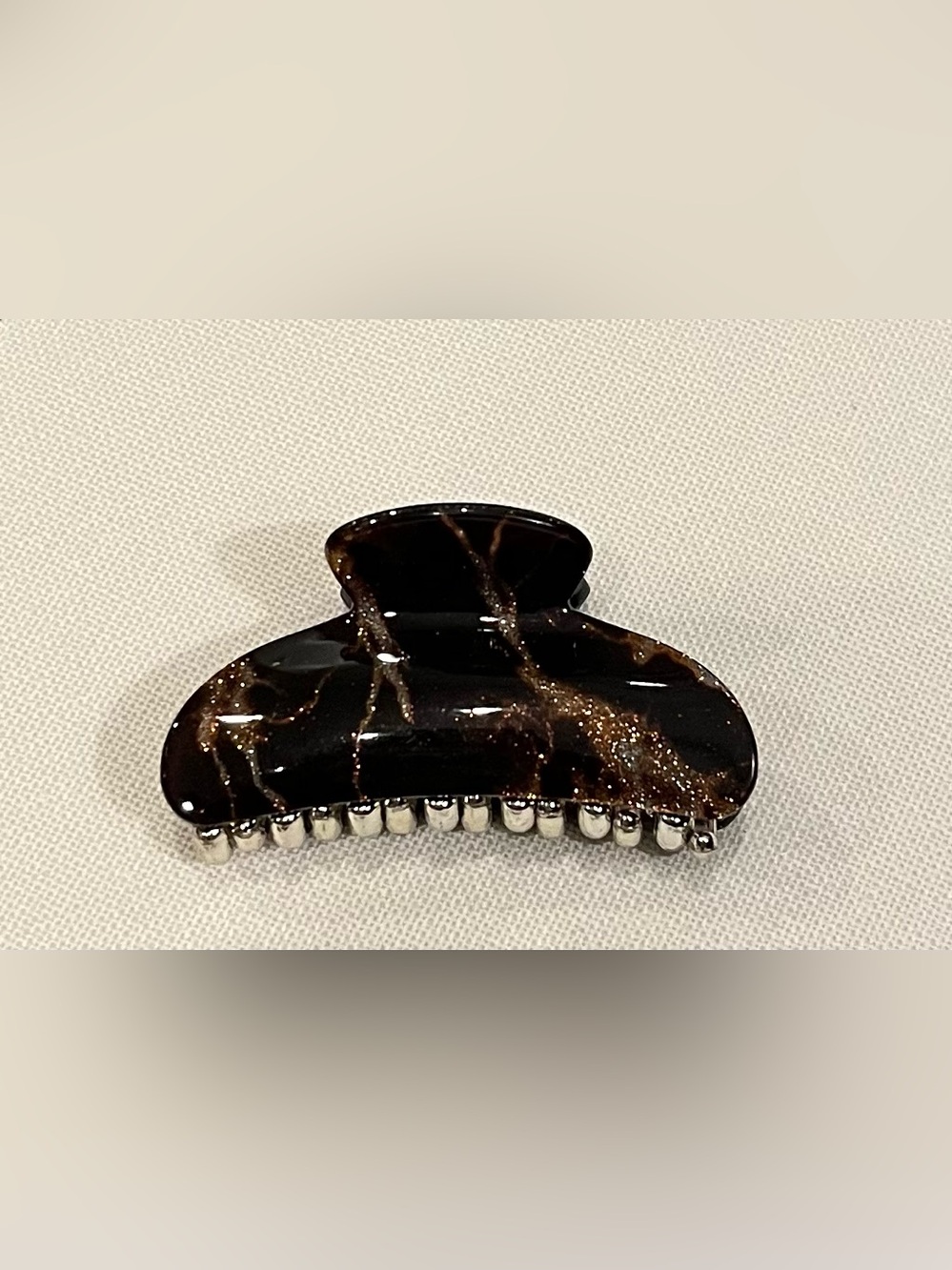 Brown Marble Hair Claw Clip